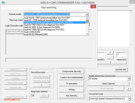 Diagnostikas kabelis VAG K+Can Commander 1.4