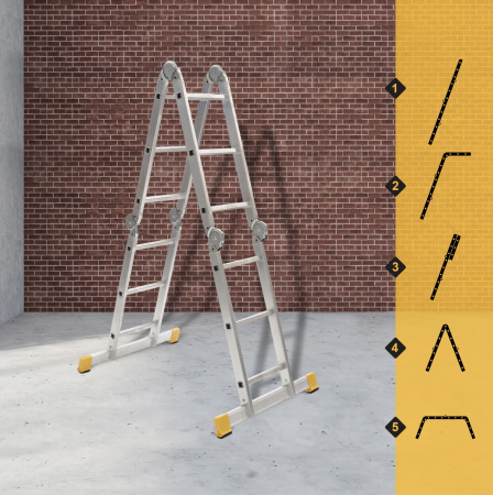 Trepes 4 daļīgs universāls Forte Tools 4410, 429 cm, 329 cm. Jaunas, nelietotas.