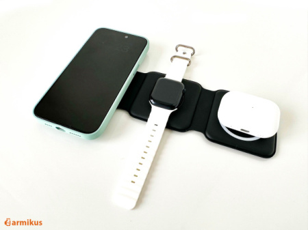 Bazic Gomag Trio bezvadu lādētājs iPhone tālruņiem MagSafe 3-in-1
