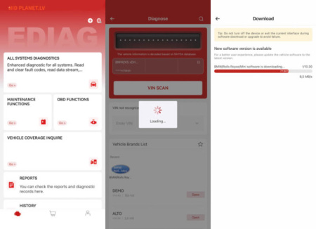 Kingbolen Ediag Elite profesionāla diagnostika ar mūža licenci