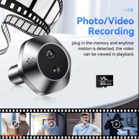 Durvju video actiņa ar ekrānu un Wifi