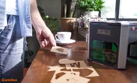 3000mw Cnc lāzera mini gravēšanas mašīna. Logotipu printeris